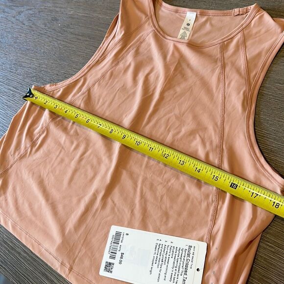 NWT Lululemon Sculpt Cropped Tank size 8 (color antique nude) - Picture 3 of 5